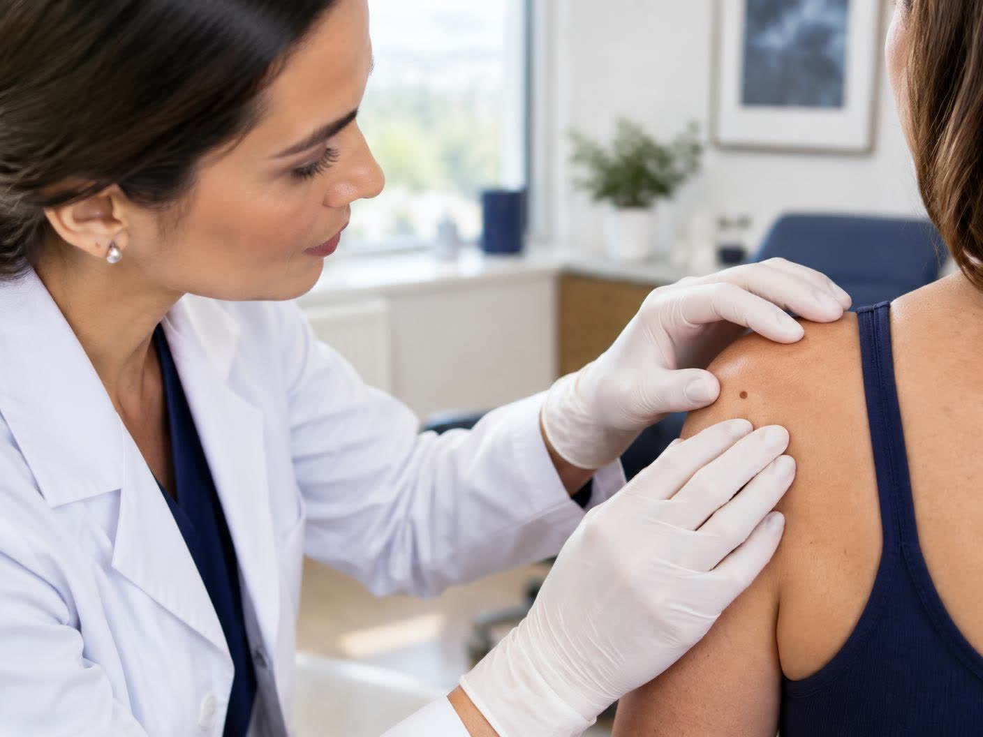 Avaliação médica de lesão na pele