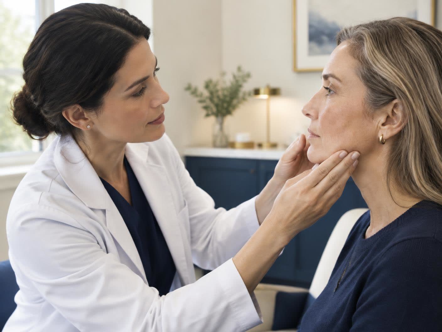 Avaliação facial para cuidados de rejuvenescimento
